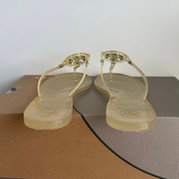 Tory Burch Women’s Mini Miller Yellow Flat Thong Jelly Sandals- SZ 8 - Picture 7 of 11